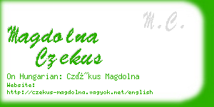 magdolna czekus business card